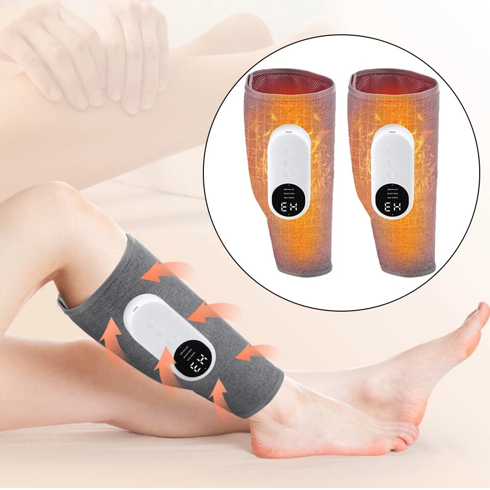 Leg Massager Air Compression for Blood Circulation and Pain Relief Pressotherapy Electric Kneading Airbag Calf Wrap Massage