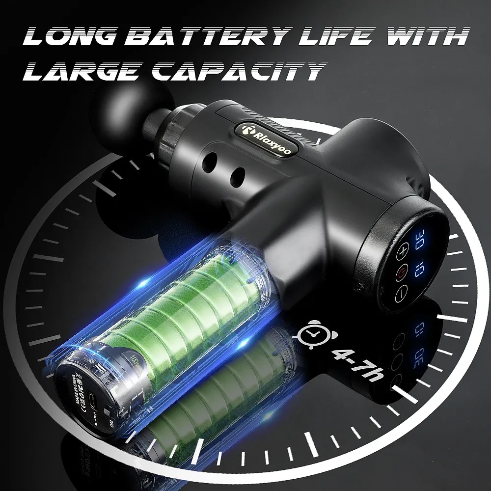 High Frequency Massage Gun Muscle Relax Body Relaxation Electric Massager with Portable Bag Therapy Gun for Fitness