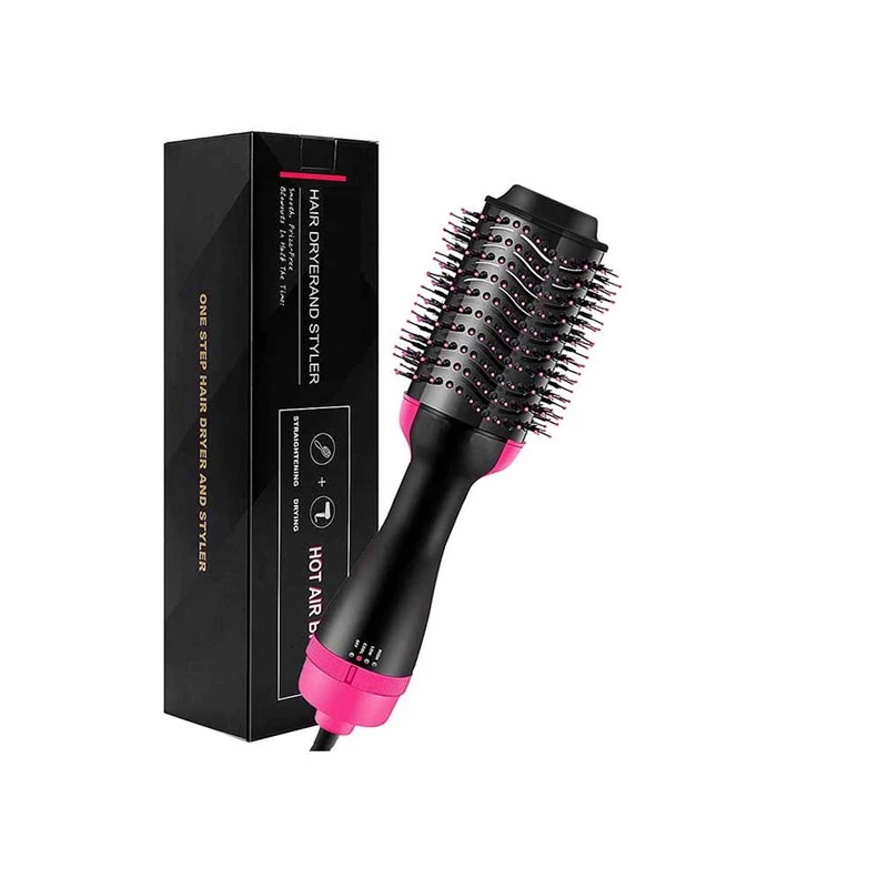 Hair Dryer Hot Air Brush Styler and Volumizer One Step Multifunction Hair Sraightener Curler Comb Electric Ion Blow Dryer Brush