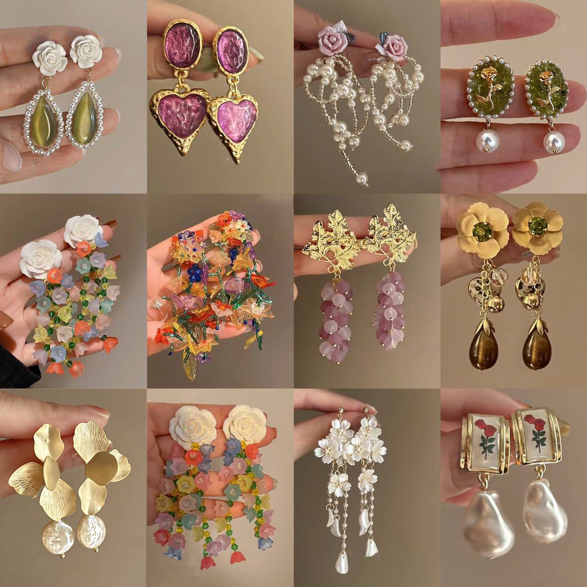 vintage French Style Earrings