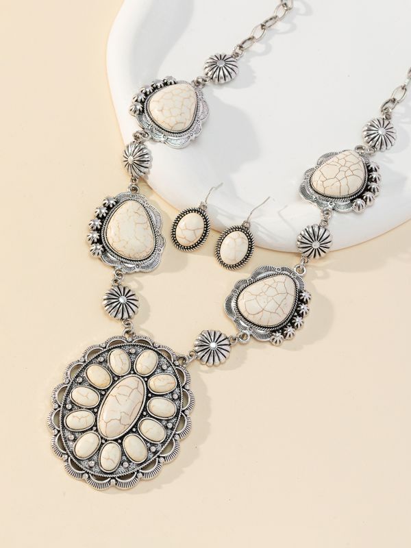 Bohemian Style Necklace & Earrings