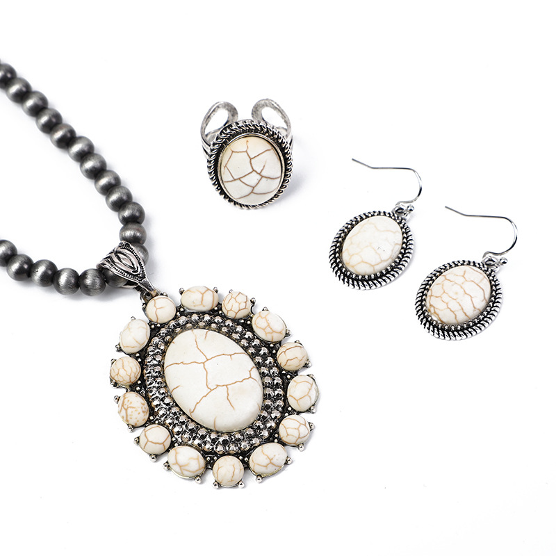 Bohemian Style Turquoise Necklace & Earrings