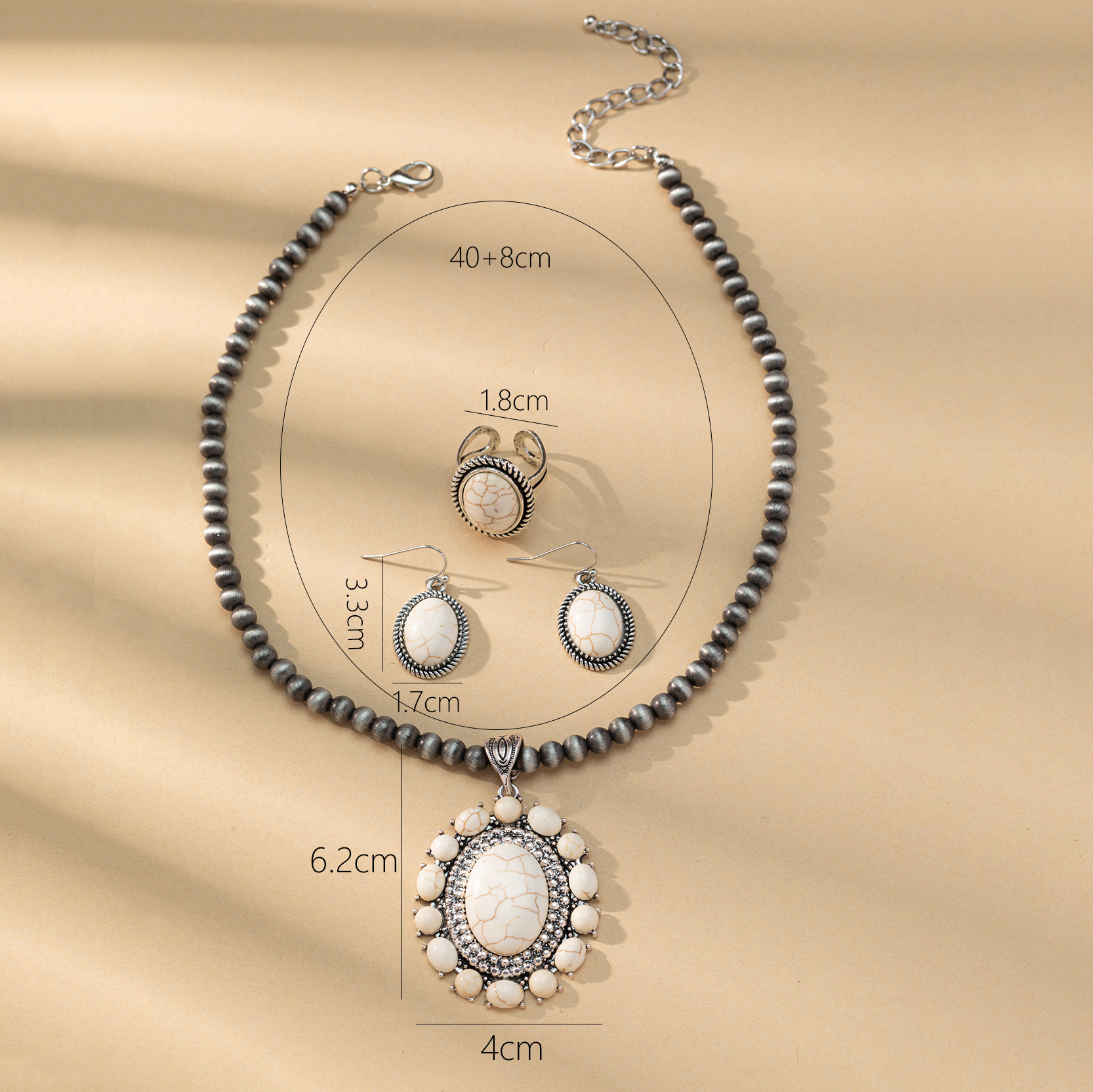 Bohemian Style Turquoise Necklace & Earrings