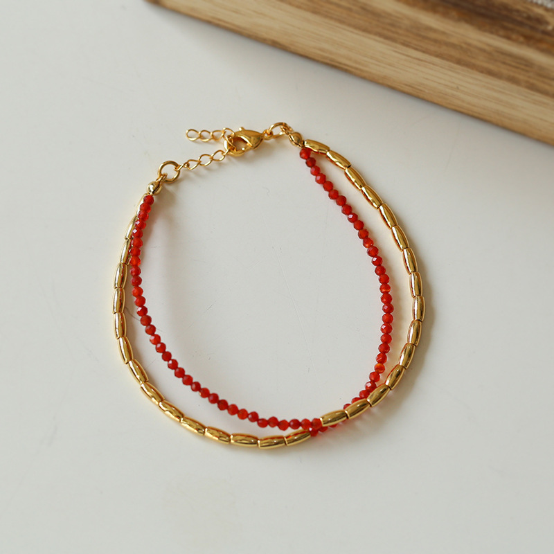 Pearl Double Layer Color Bracelet