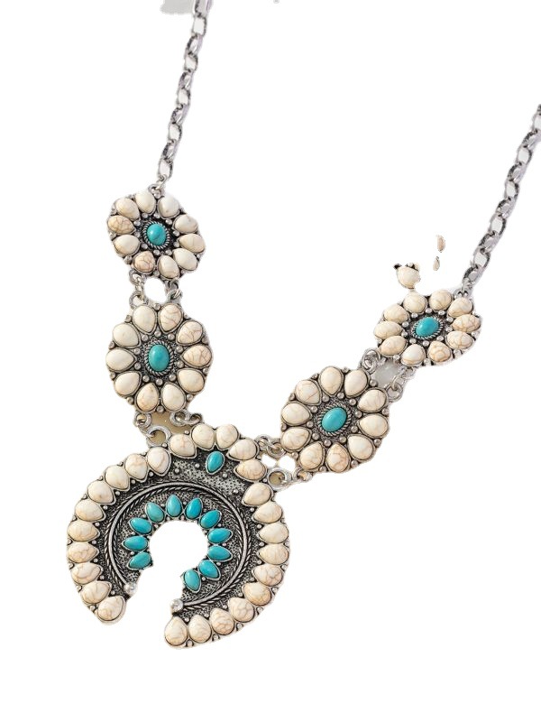 Bohemian Style Turquoise Necklace & Earrings