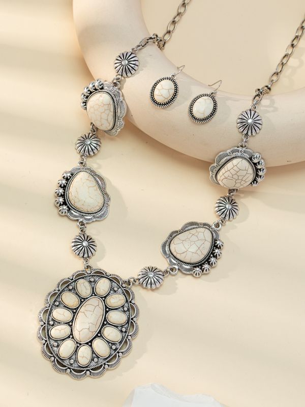 Bohemian Style Necklace & Earrings