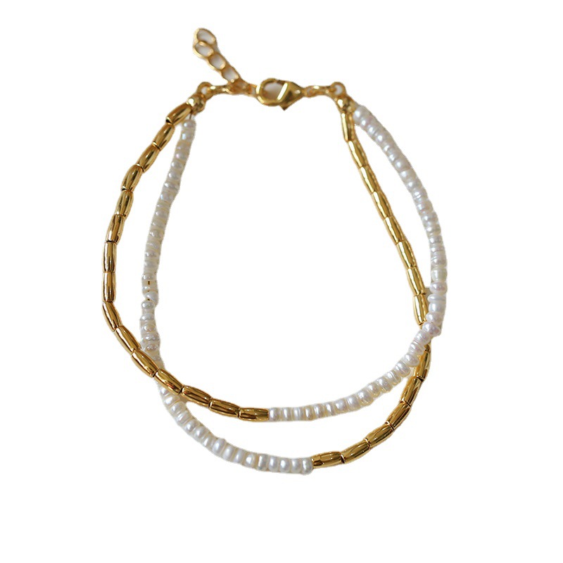 Pearl Double Layer Color Bracelet