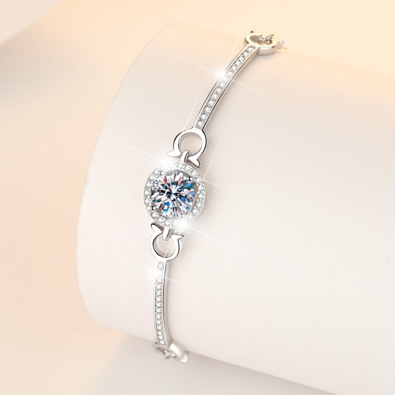 Moissanite Bracelet Colored Gems Diamond Starry Sky