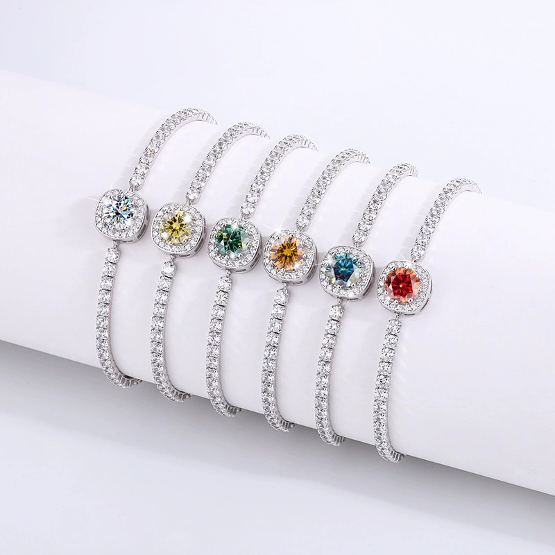 10# Moissanite Bracelet Female Advanced Bracelet 1 Karat Bracelet