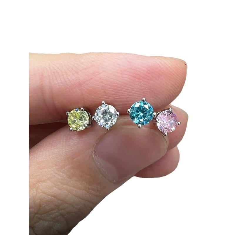 13# Large Zircon Earrings Ear Studs Ear Bone Stud