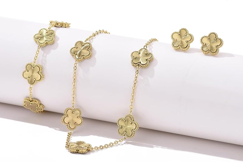 52 Clover  Earring Bracelet Set | Designer Necklace Earring Bracelet Jewelry Set | Lovely Gift