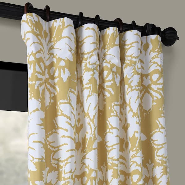 Lacuna Sun Printed Room Darkening Curtain - 50 in. W x 108 in. L Rod Pocket with Back Tab Single Window Panel