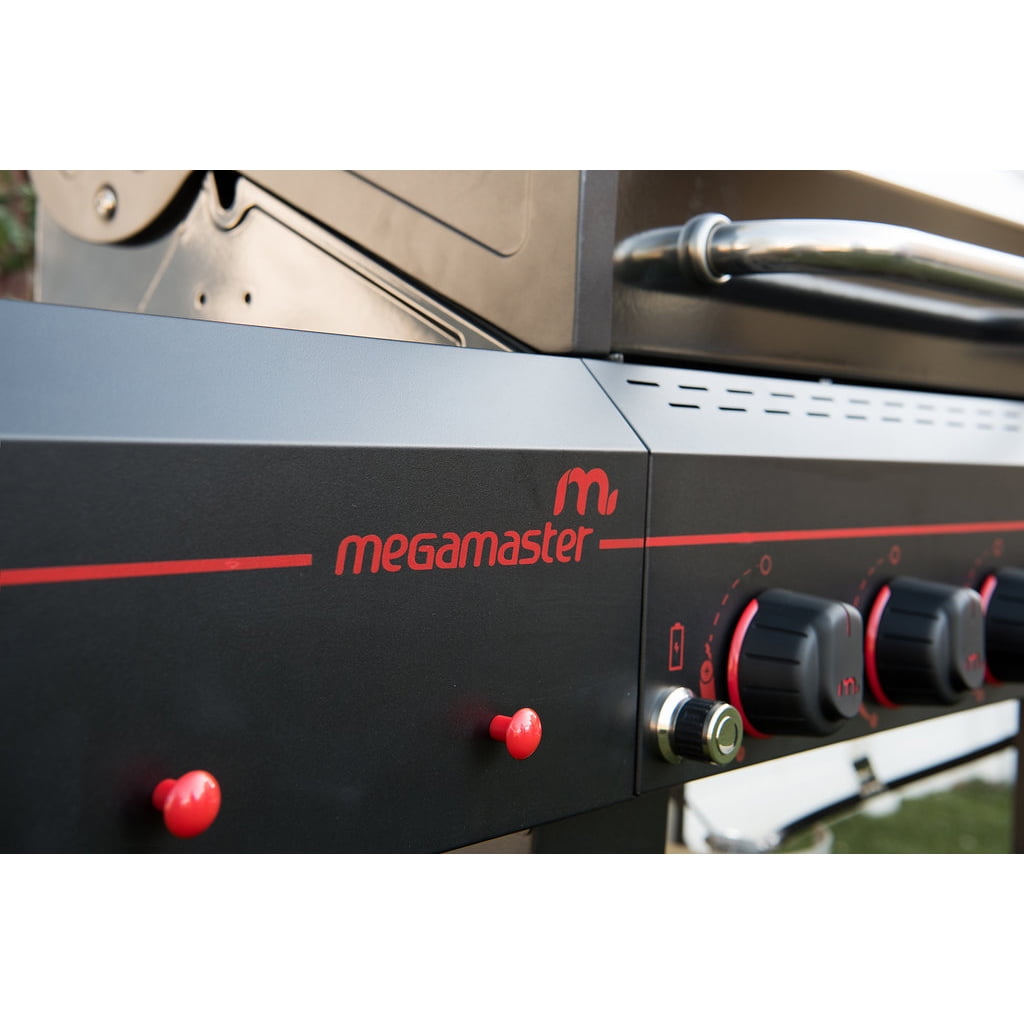 Megamaster 5 Burner Propane Gas Grill with Open Cart