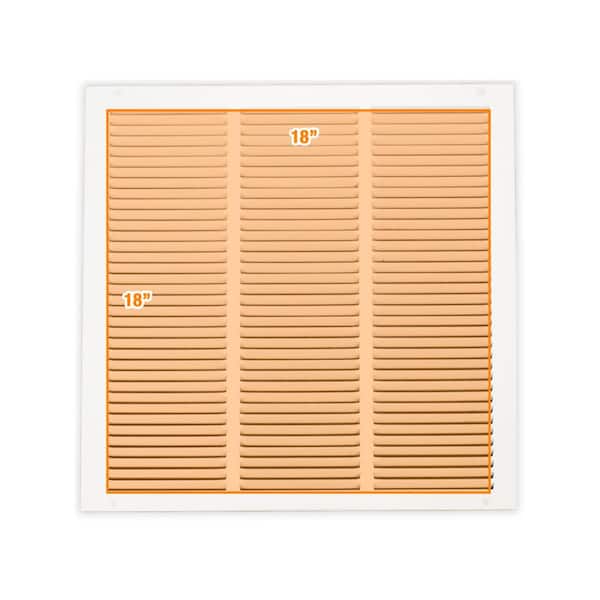 18 in. x 18 in. Steel Return Air Grille in White
