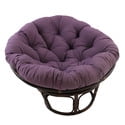 International Caravan 42-Inch Rattan Papasan Chair with Solid Twill Cushion-Color:Grape