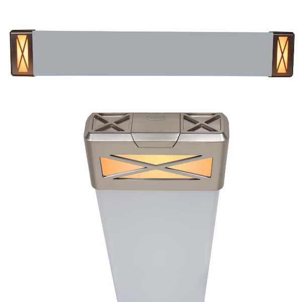 4 ft. Brushed Nickel Big X End Caps 5250 Lumens Integrated LED Wraparound Light Adjustable CCT (4-Pack)