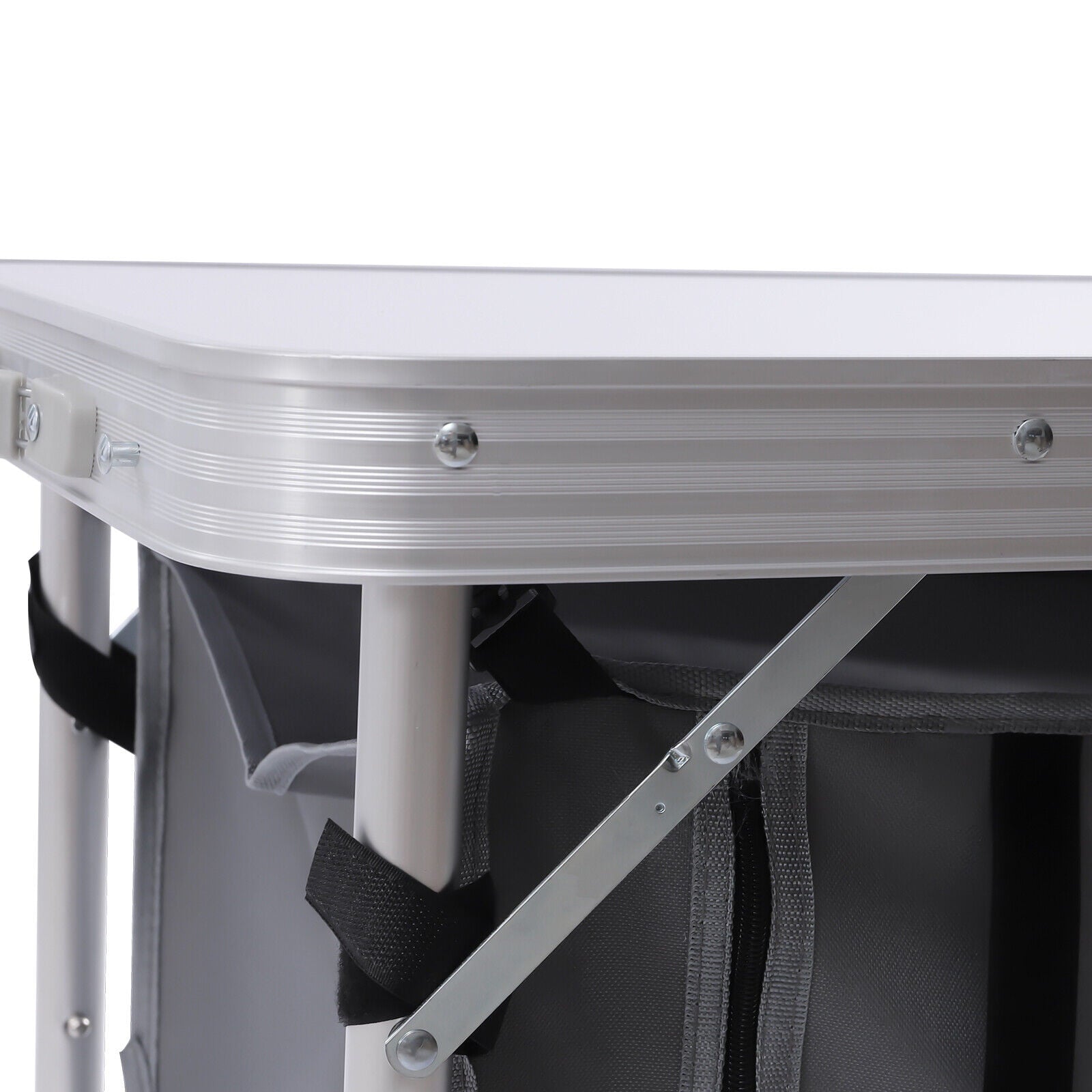 Folding Camping Table Portable Aluminum Camping Table Height Adjustable Camping Cook Station for Indoor Outdoor