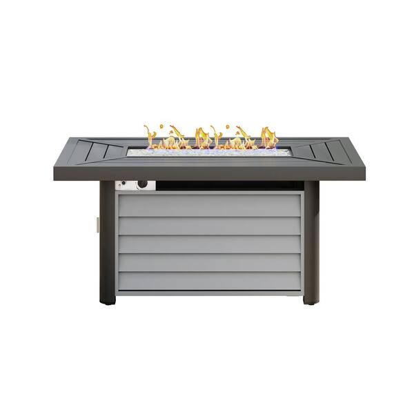 Wevok Rectangle Aluminum Propane Fire Pit Table