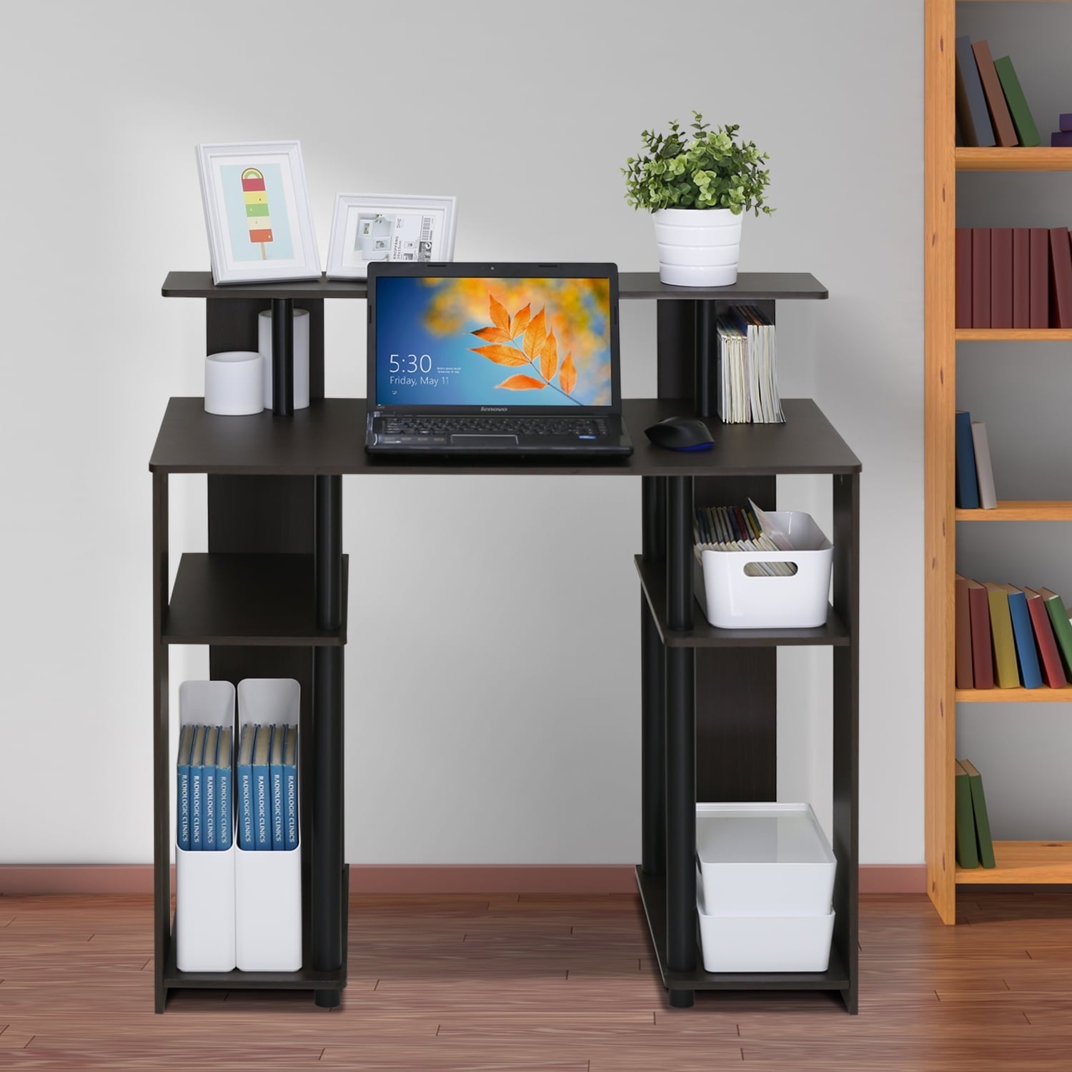 Furinno JAYA Simple Design Computer Writing Desk, Walnut