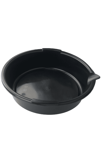 Hyper Tough Automotive 7-Quart Drain Pan, 7QDP-19-BLK, Black