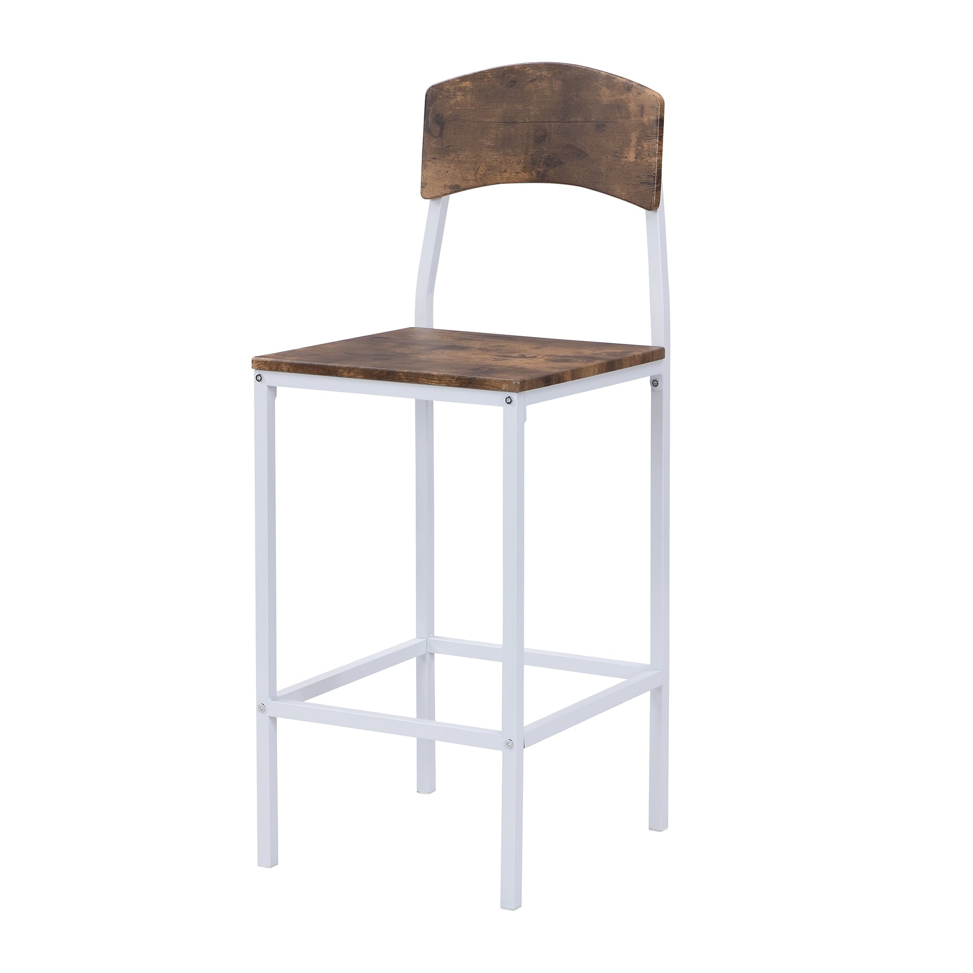 Paproos 5 Piece Dining Table Set, Brown Finish Dining Table and 4 Chairs Set, Counter Height Drop Leaf Dining Table and Chair Set for Dining Room Breakfast Nook, Space Saving Kitchen Dinette Set for 4