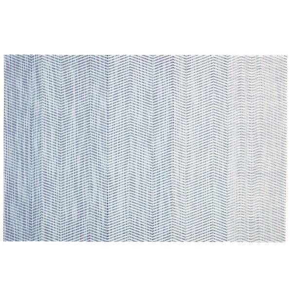 EveryTable 18 in. x 12 in. Blue Waves PVC Placemat (Set of 6)