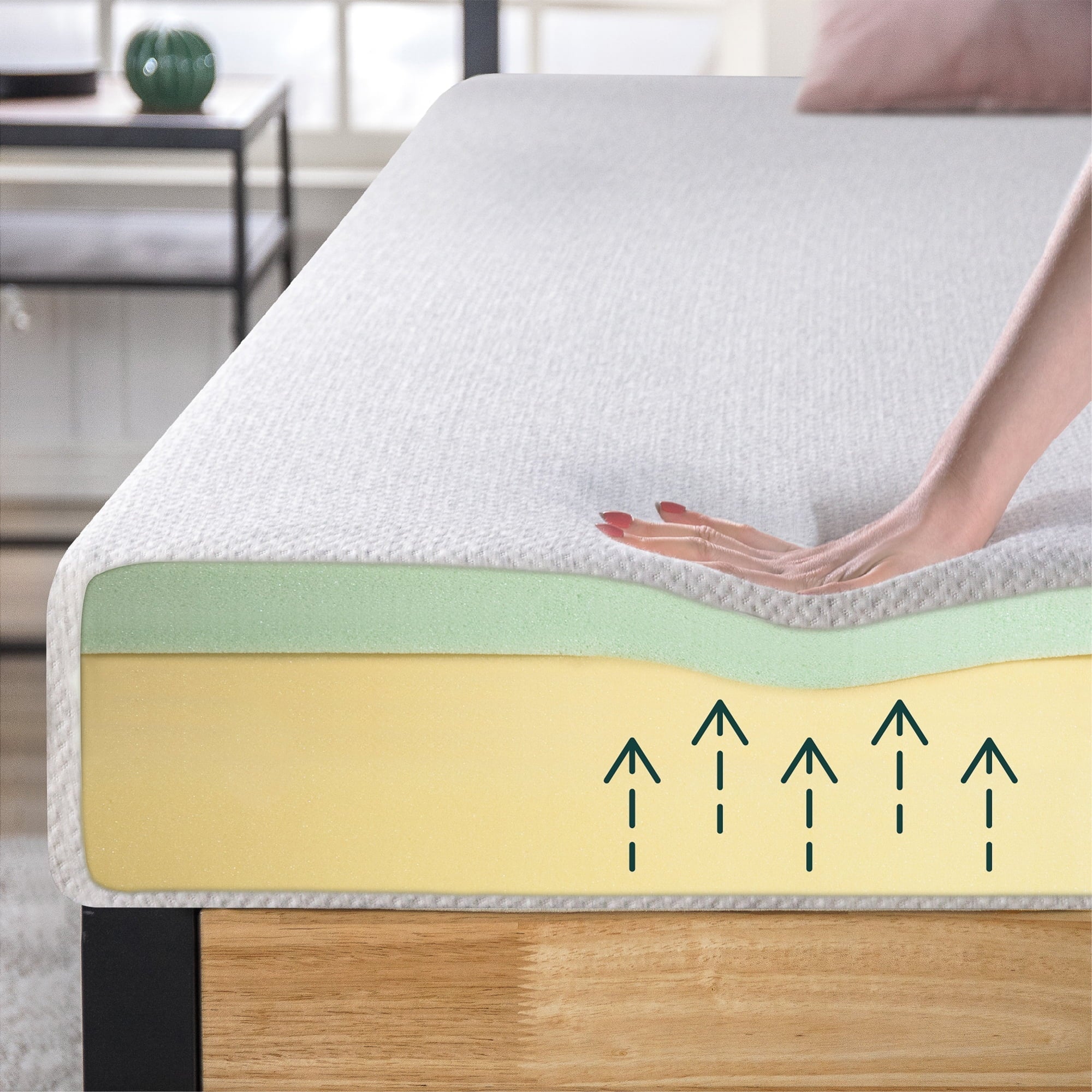 6 Inch Ultima Memory Foam Mattress / Pressure Relieving / CertiPUR-US Certified / Mattress-in-a-Box, Twin , Brown Twin 6 Inch Mattress