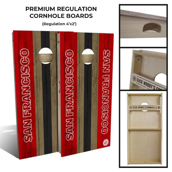 San Francisco Football Cornhole Board Set (Includes 8 Bags)