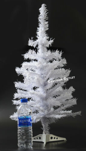 SMALL CHRISTMAS TREE WHITE ARTIFICIAL 2 FT TABLE TOP NATURAL STYLE PINE TREE