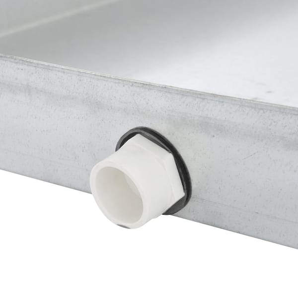 24 in. x 36 in. Drain Pan with PVC Connector - 26 Gauge