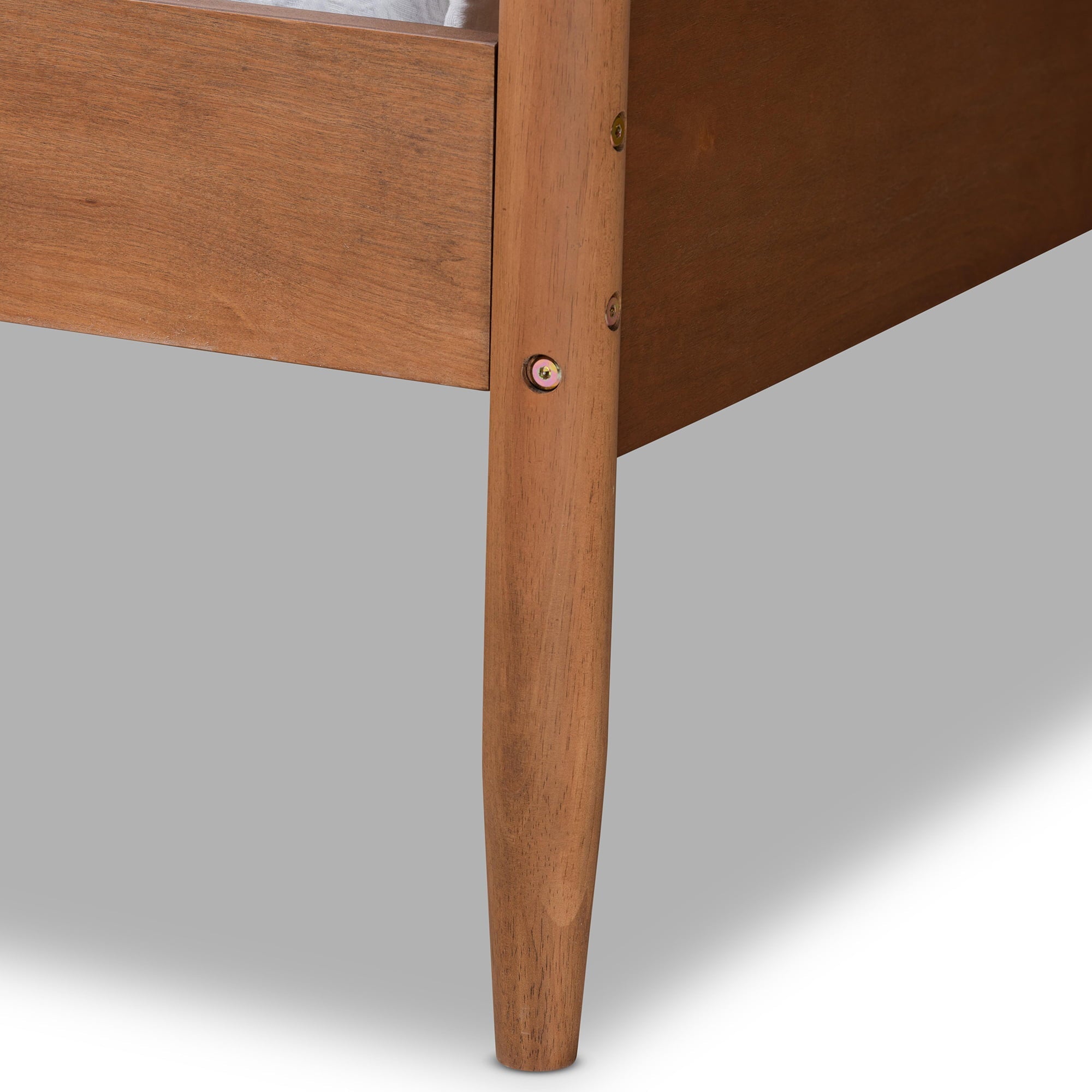 Baxton Studio Veles Mid-Century Wood Daybed, Full, Ash Walnut