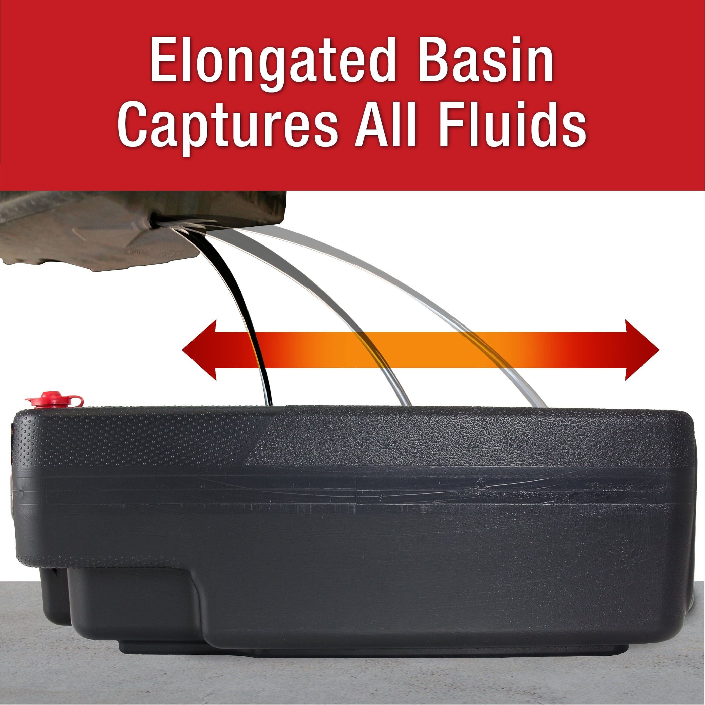 Hyper Tough 10 Quart Automotive Drain Pan Container, 420013HTMI, Black