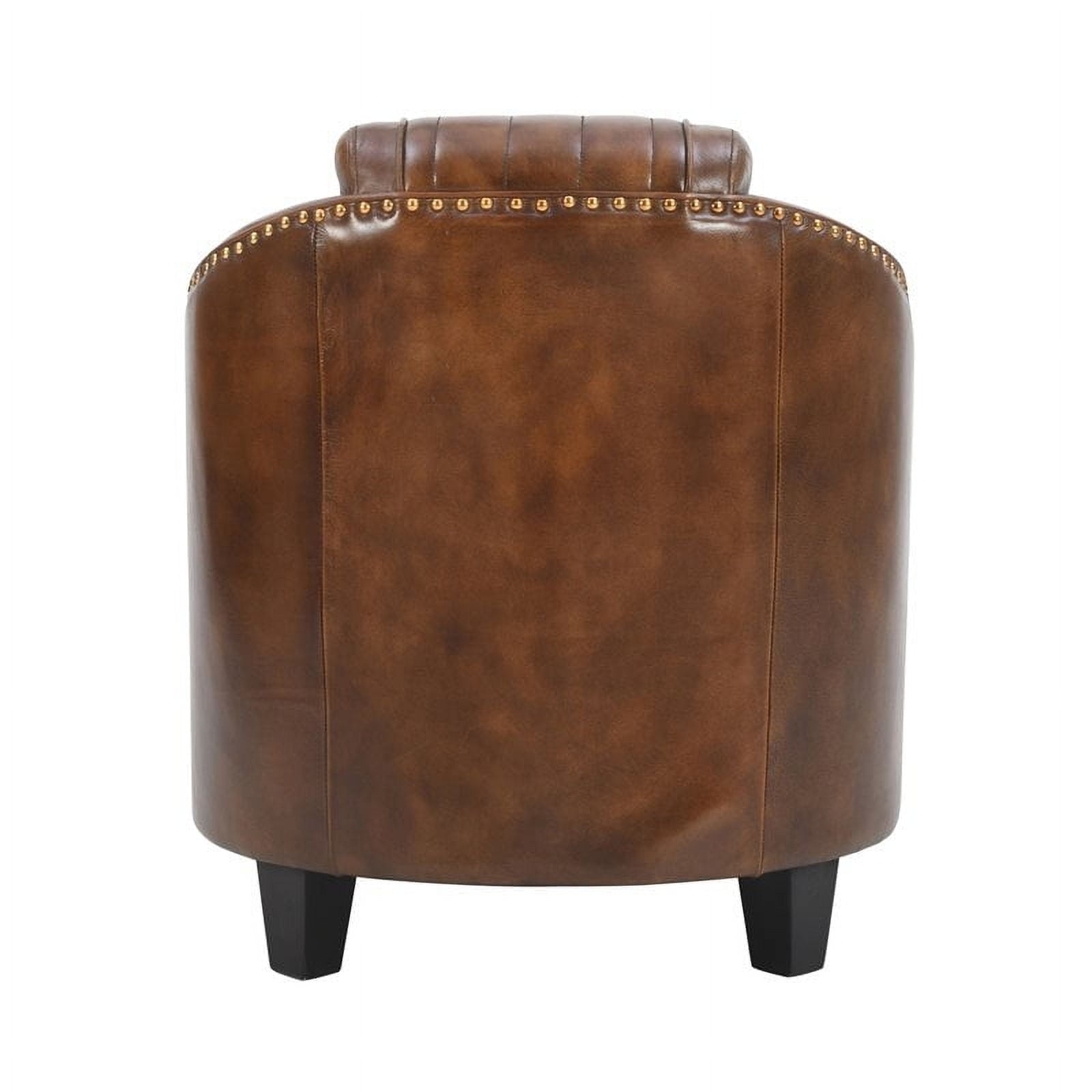 Alma Artte Tomcat Top Grain Leather Armchair in Marabou Dark Brown