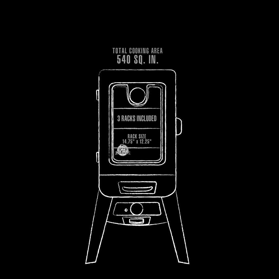 Pit Boss 2-Series Propane Vertical Smoker, Red Hammertone – PBV2G1