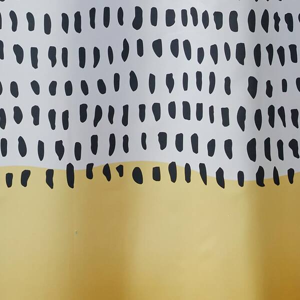 Dotty Waves Fabric Shower Curtain, 72 in., Multi
