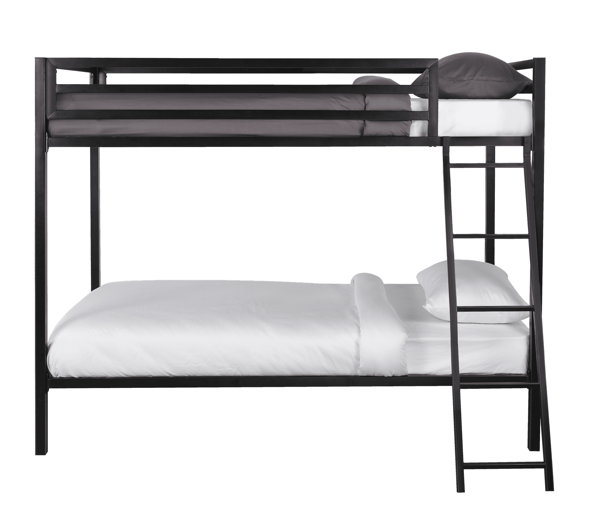 Mainstays Premium Twin over Twin Metal Bunk Bed, Black