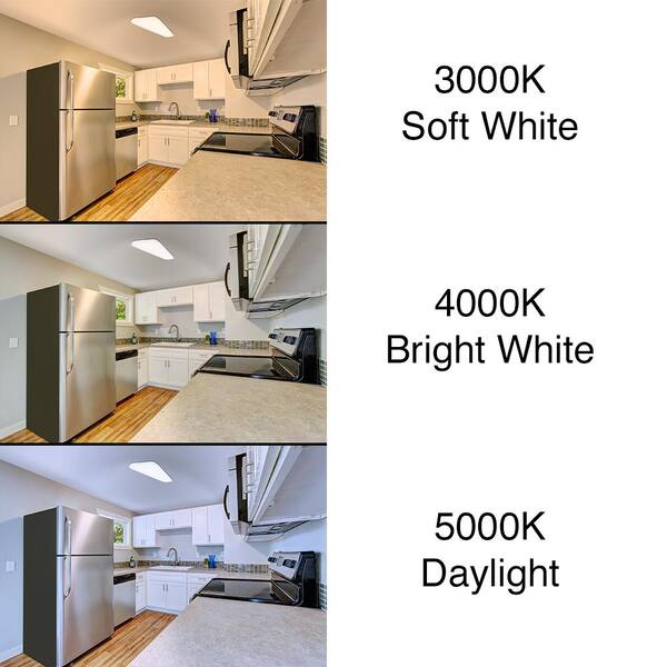 48 in. x 10 in. Low Profile LED Flush Mount Rectangular Light Fixture 3200 Lumens 3000K 4000K 5000K Kitchen Lighting