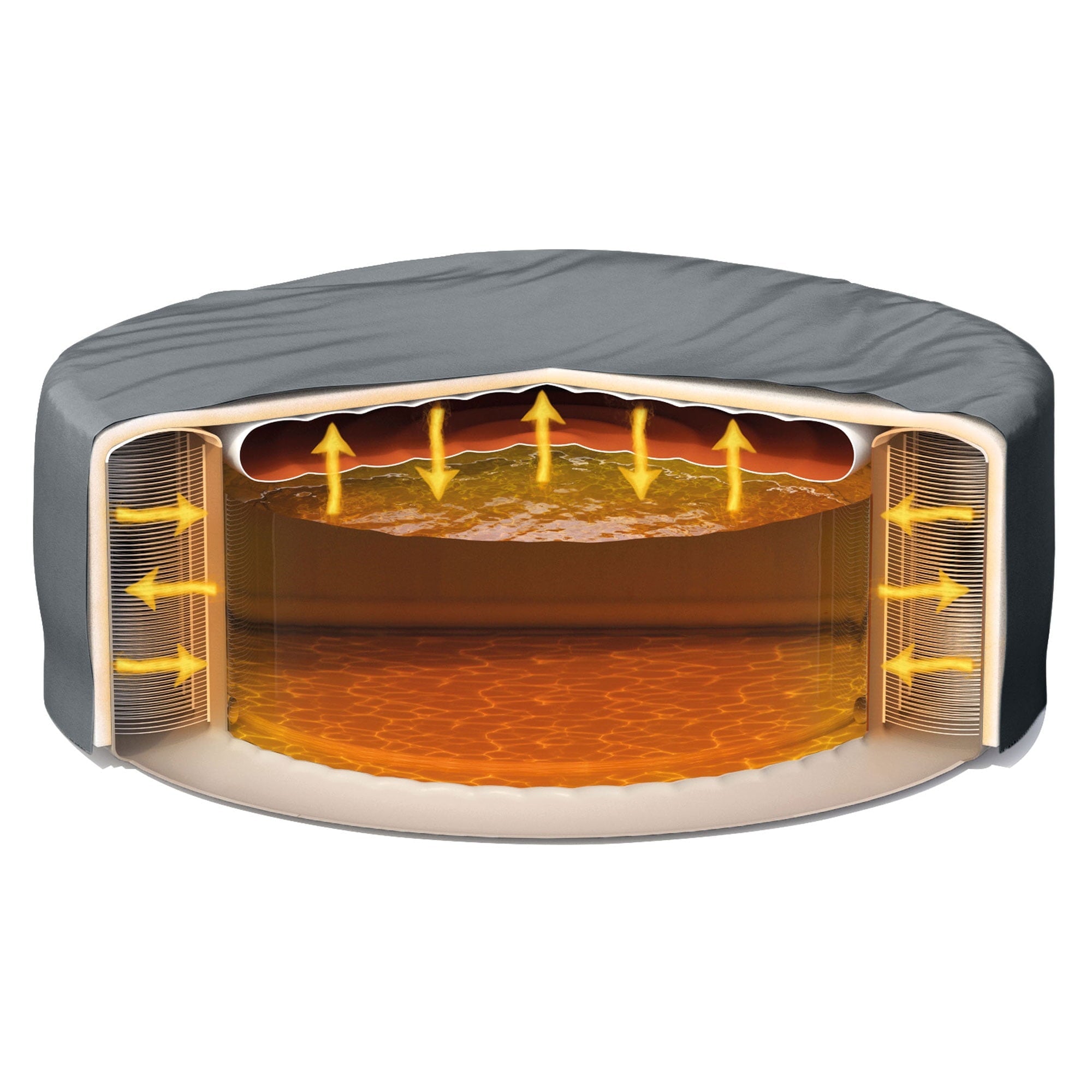 Intex PureSpa Plus 6 Person Inflatable Round Hot Tub with 170 AirJets, Blue