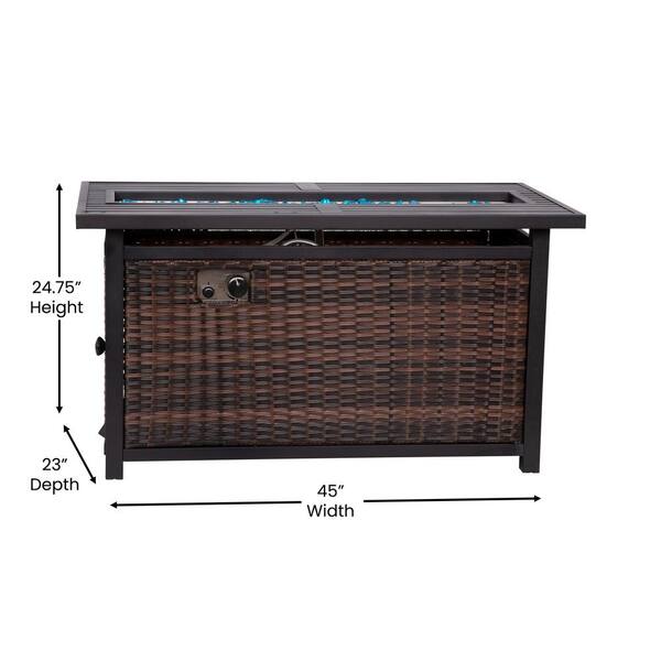 Black Plastic Fire Pit Table