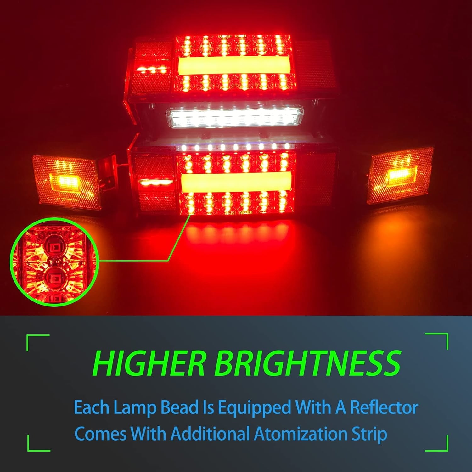 VINAUO Trailer Lights,Boat Trailer Lights,Trailer Lights Kit,Led Trailer Lights Kit,IP68 Waterproof Submersible,DOT Approval