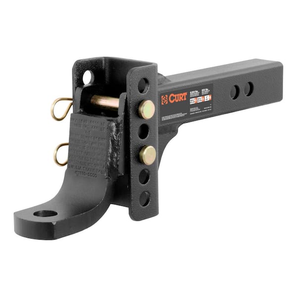 6,000 lbs. 6-3/4 in. Drop Adjustable Trailer Hitch Channel Mount with 1 in. Ball Hole (2 in. Shank)