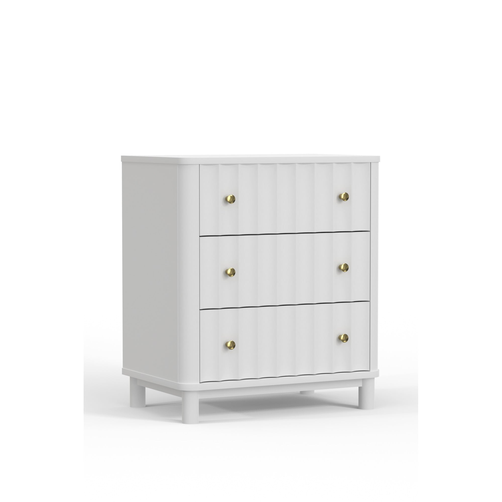Alpine Furniture  Stapleton 3 Drawer Small Chest, White