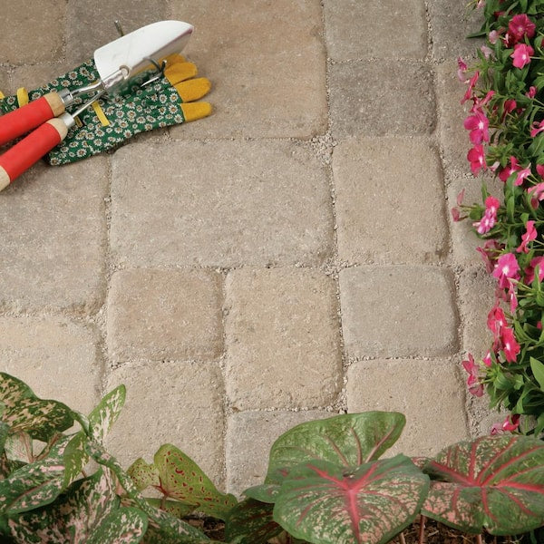 8.27 in. L x 5.51 in. W x 2.36 in. H Desert Blend Concrete Paver Plaza Tumbled (300-Pieces/96 sq. ft./Pallet)
