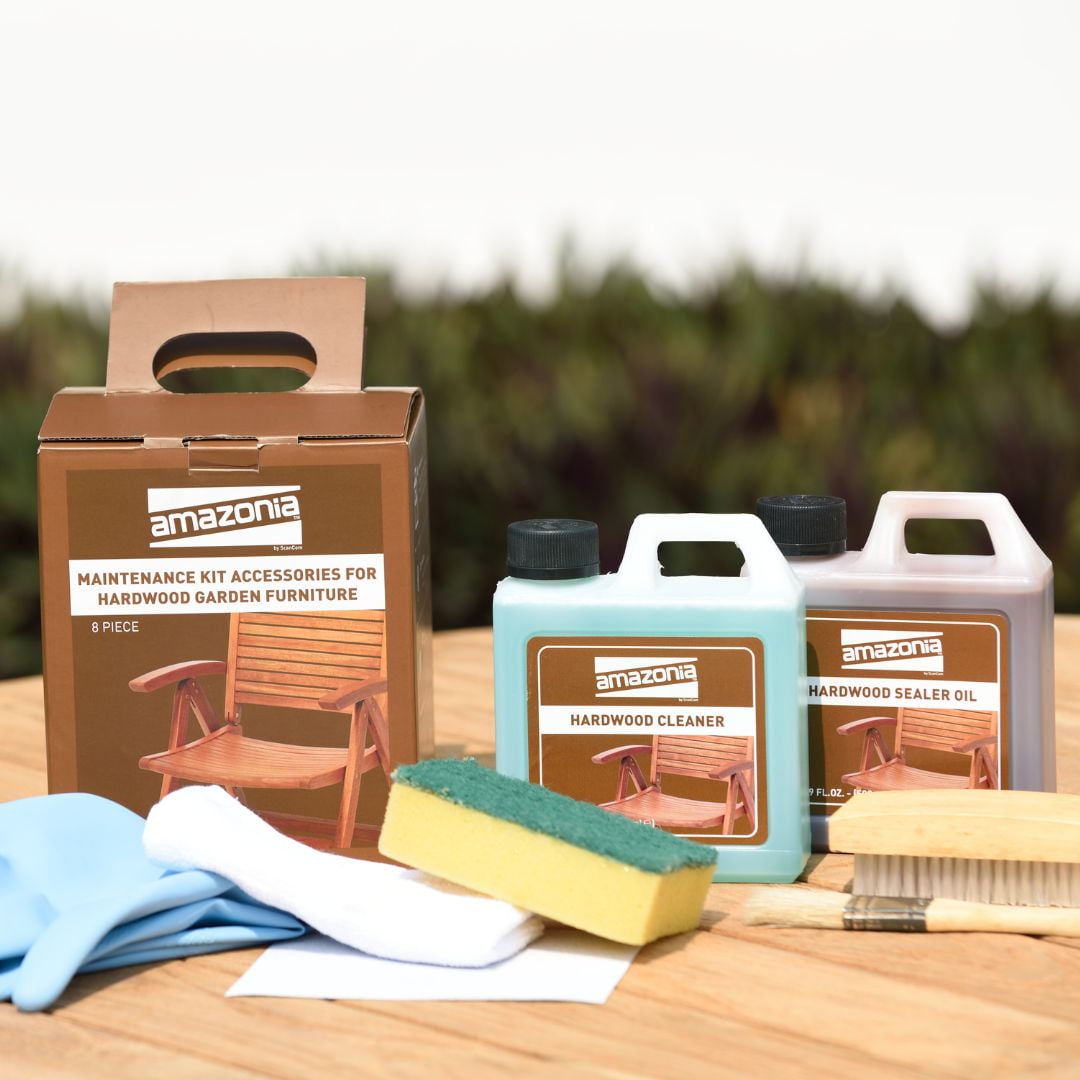 Amazonia Oceanfront 9-Piece Teak Wood 100% FSC Patio Dining Set