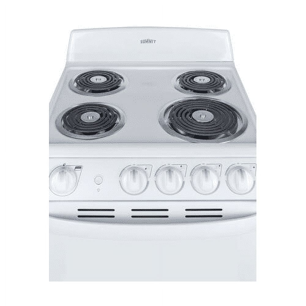 Summit RE203W 20 in. Wide Electric Range, White with Coil Elements - Replaces RE201W