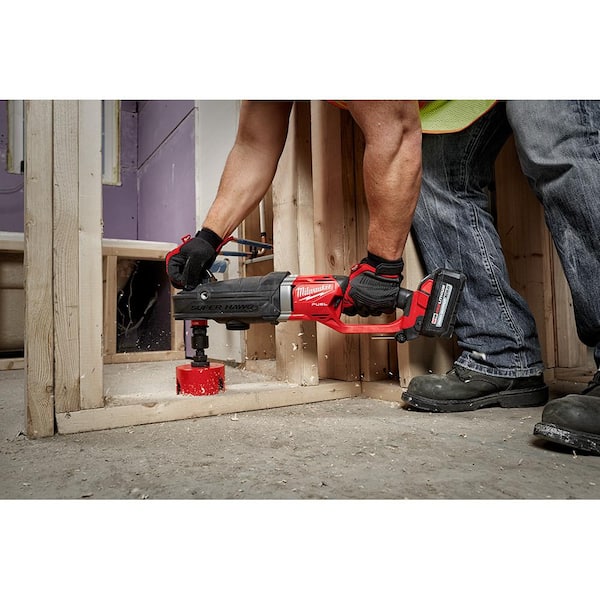 M18 FUEL 18-Volt Lithium-Ion Brushless Cordless GEN 2 SUPER HAWG 7/16 in. Right Angle Drill with M18 FUEL Hackzall