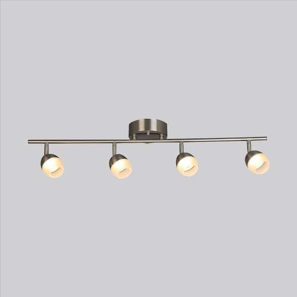 Stella Ferry 2.5 ft. Brushed Nickel Integrated LED Track Lighting Kit