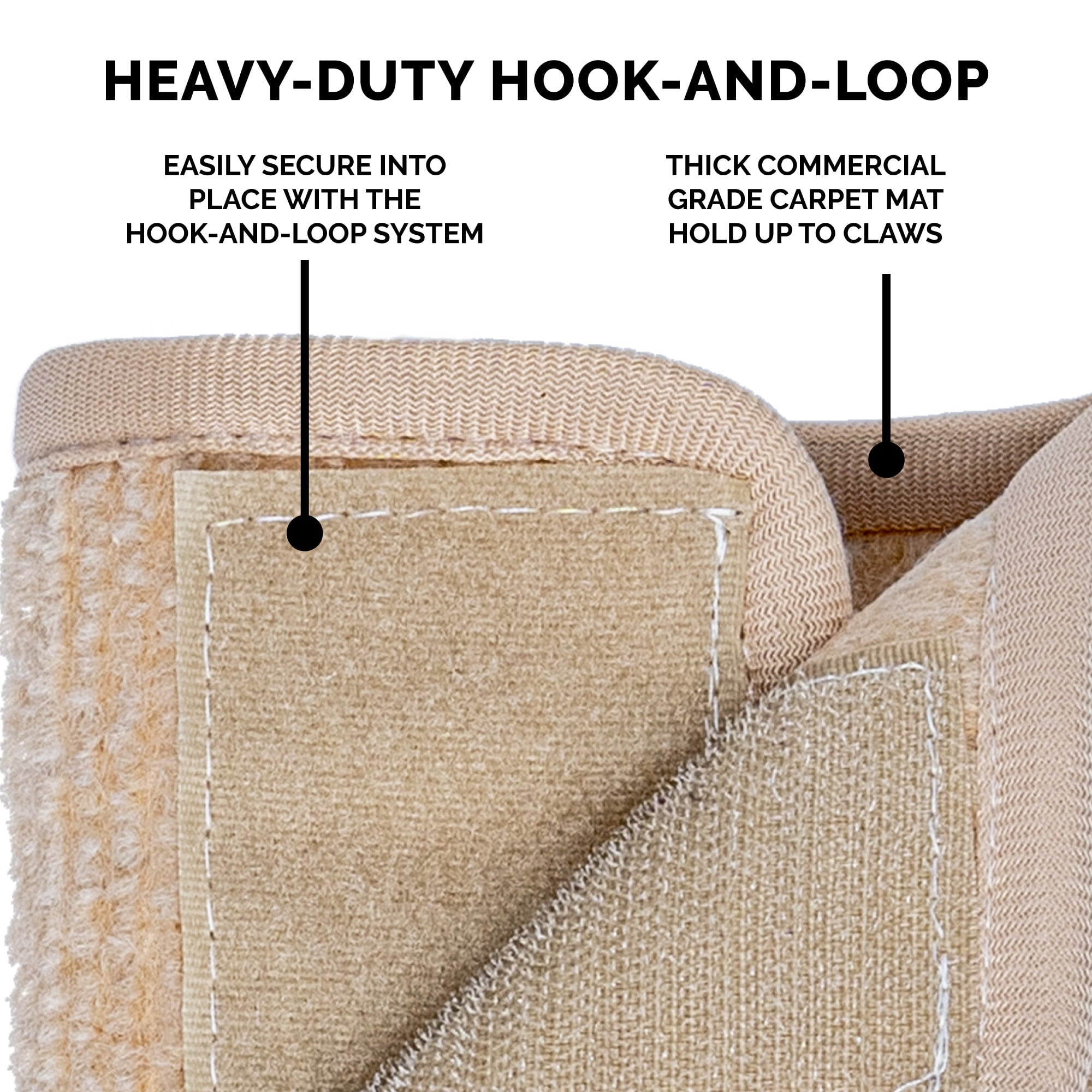 Tiger Tough Carpet Post Cover-Cream, 13.75