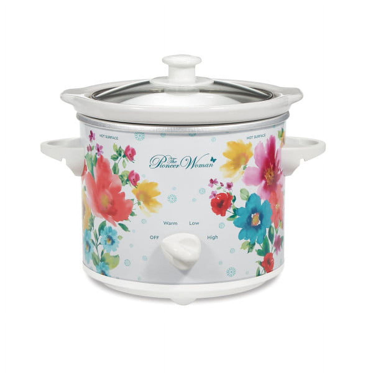 The Pioneer Woman Slow Cooker 1.5 Quart Twin Pack, Breezy Blossom and Teal Gingham, 33018