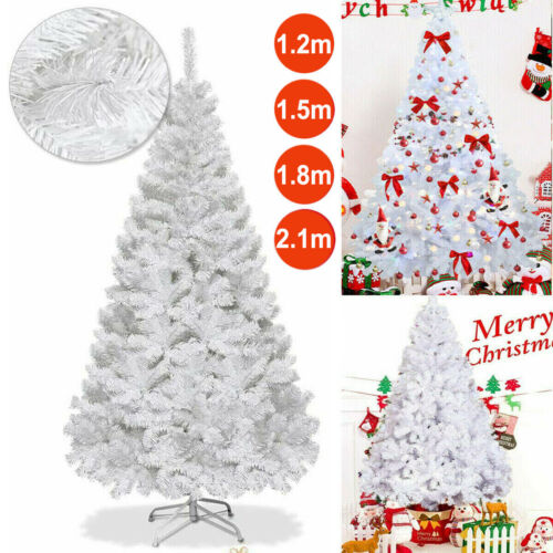 4/5/6/7FT Christmas Tree Xmas Holiday Decoration Artificial Tree w/ Metal Stand
